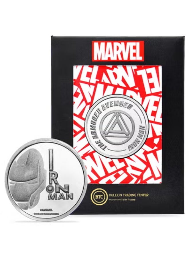 BTC 8g Marvel Silver Coin - Iron Man - Image 1